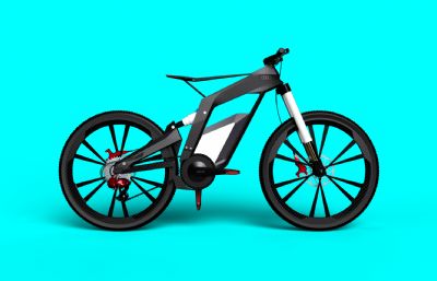 AUDI奥迪碳纤维山地自行车STL模型