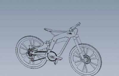 AUDI奥迪碳纤维山地自行车STL模型