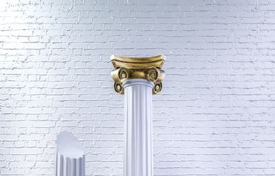 罗马柱,柱子展示展览C4D模型