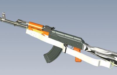 AKM自动步枪,AK步枪STP格式模型