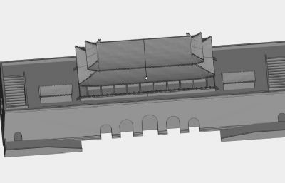 天安门城楼STL模型,3D打印模型,无贴图