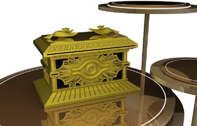 封印的黄金柜,游戏王卡牌道具,内含可3D打印的stl文件,无贴图