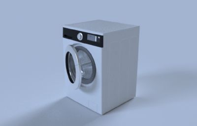 滚筒洗衣机OBJ模型素模