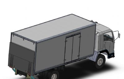 厢式货车,垃圾运输车STEP模型