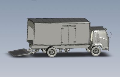 厢式货车,垃圾运输车STEP模型
