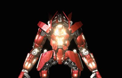 超炫酷机甲,未来次时代载人铠甲maya模型,带骨骼绑定,FBX,MB两种格式(网盘下载)