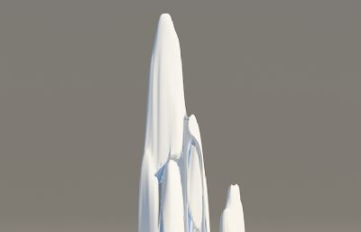 山体高山雕塑设计3D模型