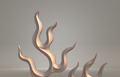火苗雕塑设计3D模型