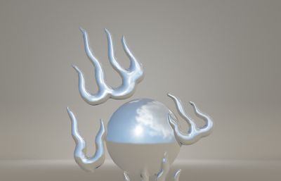 火球浮雕雕塑设计3D模型