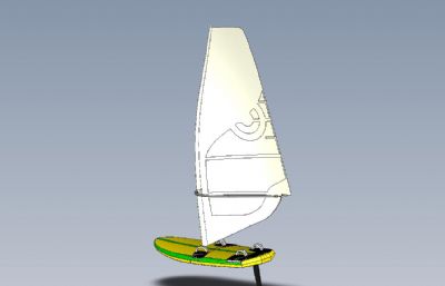 单人帆船STEP格式模型