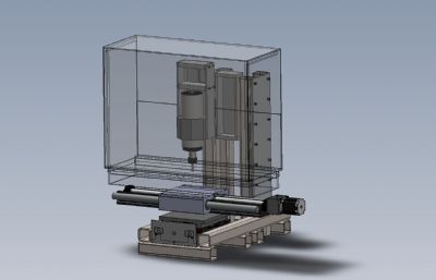 cnc钻孔数控机床机构solidworks图纸模型