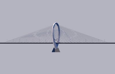 柳州白沙大桥C4D模型
