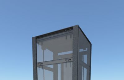 工地施工电梯,透明观光梯maya模型,MB,FBX两种格式