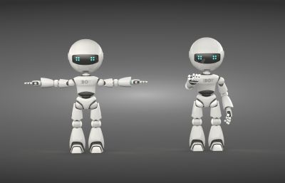 IBOT服务机器人3D模型,MAX,OBJ格式
