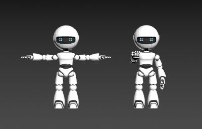 IBOT服务机器人3D模型,MAX,OBJ格式