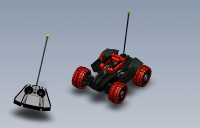 遥控四驱玩具车solidworks图纸模型(网盘下载)