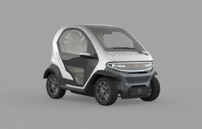 Eli Zero微型迷你电动汽车3D模型