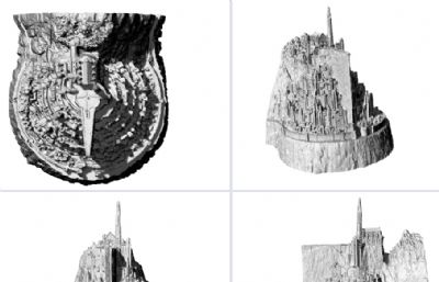 米那斯提力斯,刚铎首都3D打印模型,STL格式