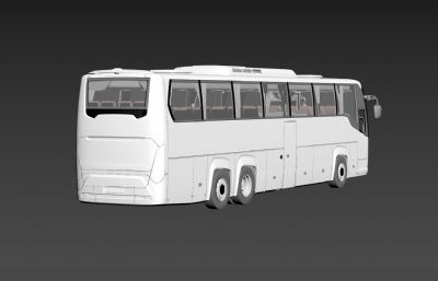大巴车,旅游大巴3D模型素模