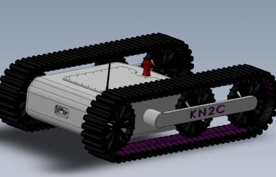KN2C履带机器人车底盘solidworks数模图纸