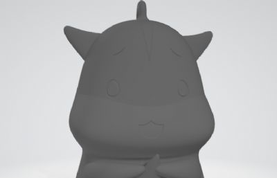 抱着松子的仓鼠小动物3D打印模型,STL格式