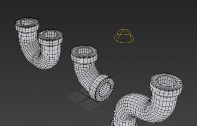 转角水管,U型水管3D模型