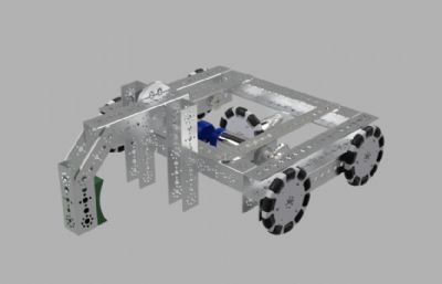 全向轮机器人车底盘STEP格式图纸模型