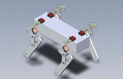 简易四足机器狗STEP格式模型