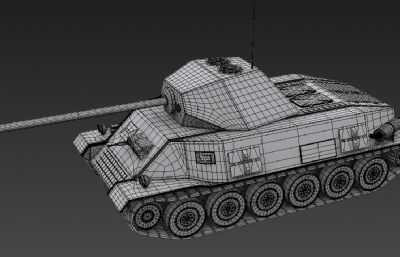 德系坦克T-25 3D模型白模