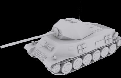 德系坦克T-25 3D模型白模
