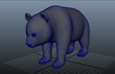 影视级写实熊猫建模maya模型,带绑定,贴图全,MB,FBX两种格式