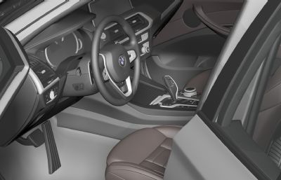 2019款宝马X3汽车3D模型,带材质,带精致内饰