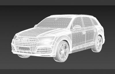奥迪Q7汽车3D模型,带内饰,max+fbx格式
