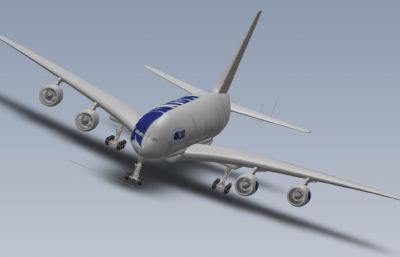 A380大型商用飞机Solidworks设计图纸模型(网盘下载)