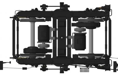 四驱玩具车底盘结构STP格式模型
