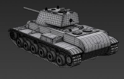 苏 KV-1重型坦克3D模型