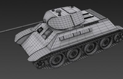 苏系A-20轻型坦克3D模型