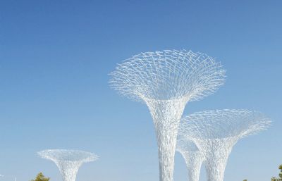 喇叭花造型景观雕塑设计3D模型