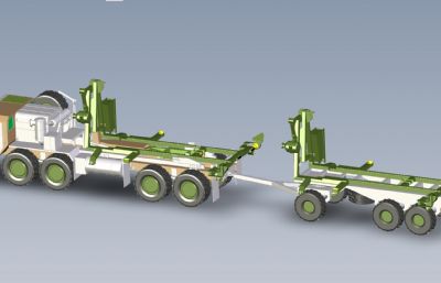 大型货物运输车,货车,挂车STP格式模型