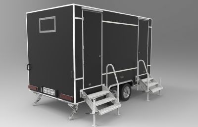 车载挂式可移动公厕Solidworks设计模型