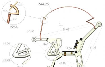 手摇驱动独轮自行车solidworks图纸模型,附STEP,STL格式文件
