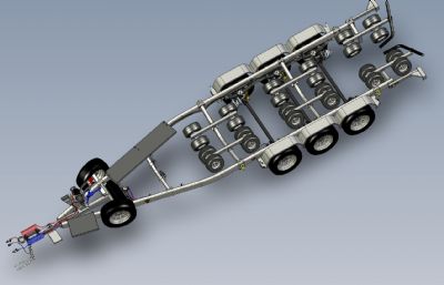 拖船用的拖车模型,STP格式