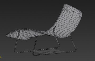 简约风躺椅3D模型素模