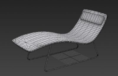 简约风躺椅3D模型素模