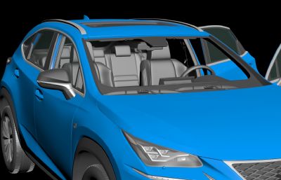 雷克萨斯nx300汽车3D模型,带精细内饰