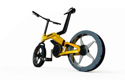 富含科技元素的小巧自行车STP格式模型