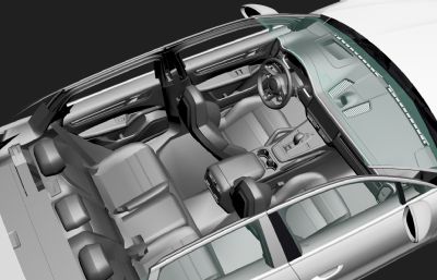 保时捷Cayenne卡宴Turbo汽车3D模型,带内饰,MAX,FBX两种格式