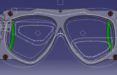带鼻罩的潜水眼镜STL格式模型,可3D打印