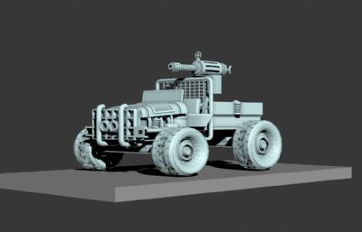 武装车,步战车3D模型
