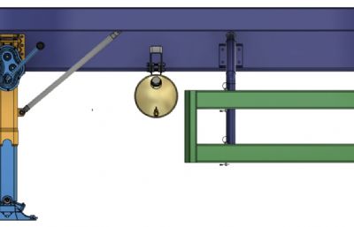 拖车液压支撑支架STEP格式模型